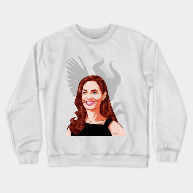 Angelina Jolie Crewneck Sweatshirt by PLAYDIGITAL2020